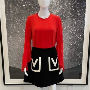 Givenchy Bell Sleeve Silk Blouse